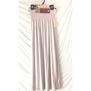 SoHo Women’s Maxi Skirt 2 Pack Black/Pink Gray Stripe Elastic Sz S/M New Tags